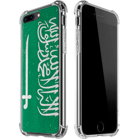 Saudi Arabia Flag Distressed iPhone 7/8 Plus Clear Case